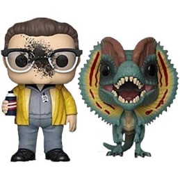 Figurine BOÎTE ENDOMMAGÉE Pop! Jurassic Park Dennis Nedry et Dilophosaurus Edition Limitée Funko Pop Suisse