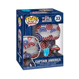 Figur Pop! Artist Series Marvel The Falcon and the Winter Soldier Captain America with Hard Acrylic Protector Limited Edition...