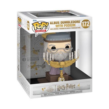 Pop! Deluxe Harry Potter Dumbledore avec Podium