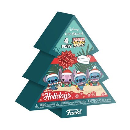 Buy Funko Pop figure Pop! Pocket Tree Holiday 2025 Lilo und Stitch 4-Pack – Figurines-Pop.ch, fast delivery in Switzerland