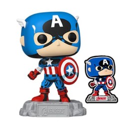 Figurine Funko Pop Marvel Pop! Captain America 60ème Anniversaire avec Pin Edition Limitée – Figurines-Pop.ch, boutique suiss...